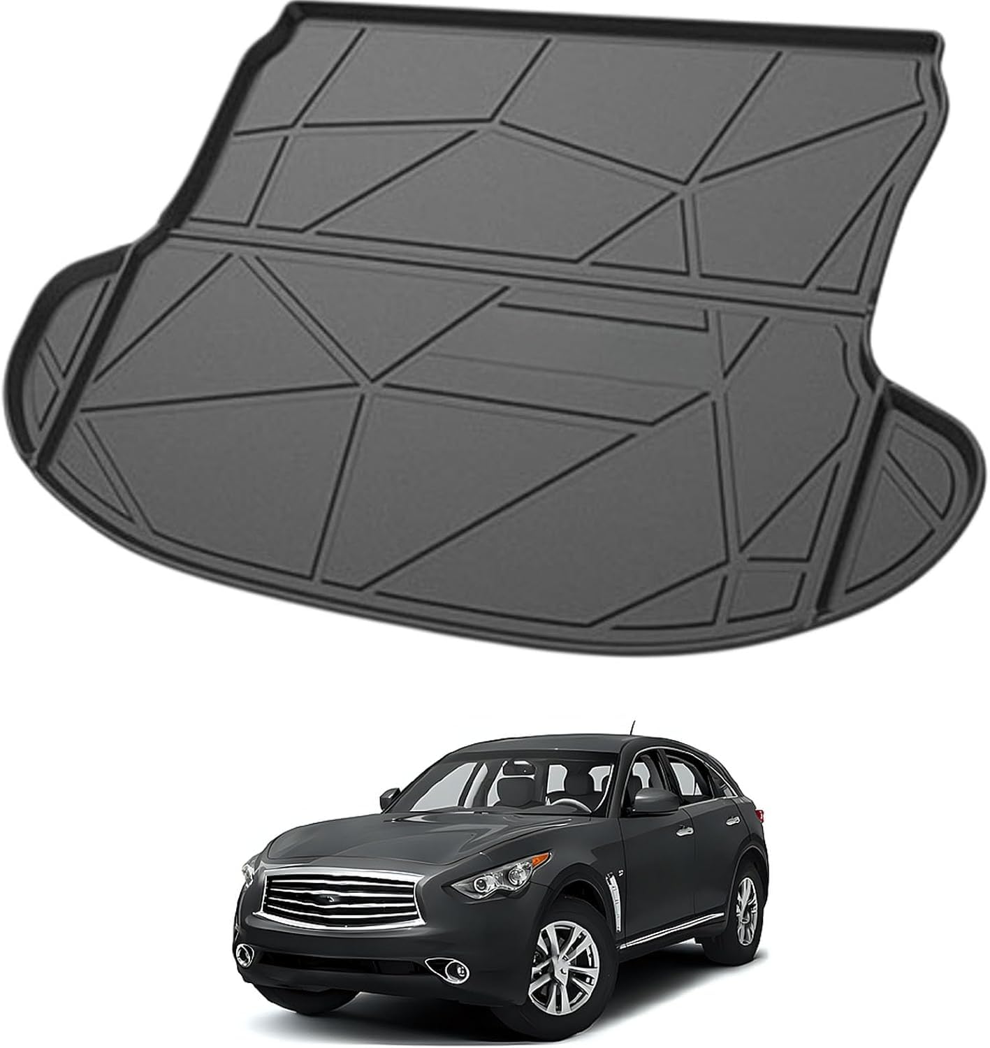 PLAKDFUU Bootmat for Infiniti QX70 2013-2016 easyclean protector