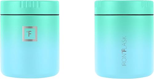 Miniatura 3 de IRON FLASK - Tarro de comida para alimentos calientes y sopa  13.5 oz Tarro de comida aislado con cuchara plegable  A prueba de fugas, de acero