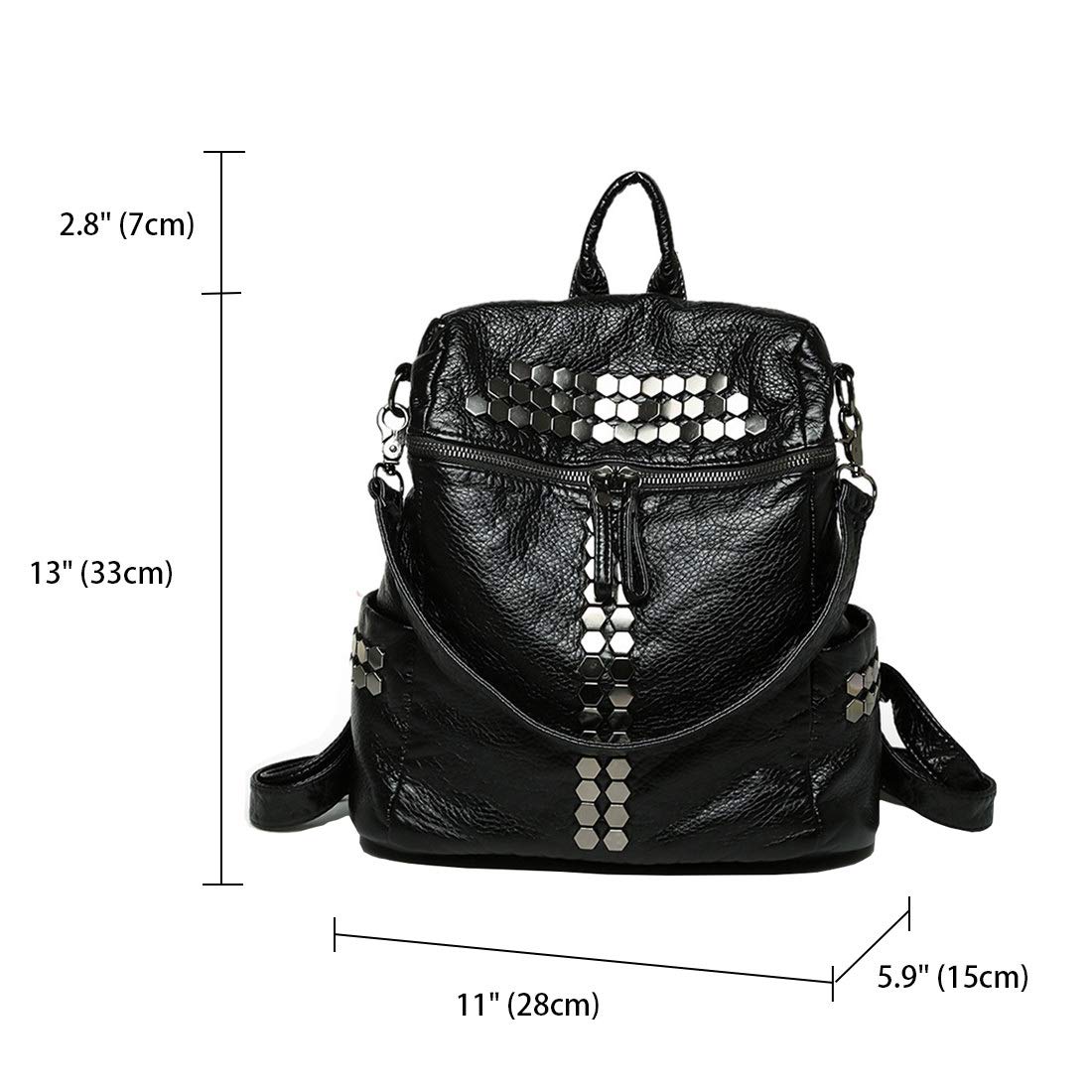 DEERWORD Donna Borse a Zaino Borsa a Zainetto Elegante Tracolla Zaini Firmate Marca Zainetti Antifurto PU pelle 5255 1 pz