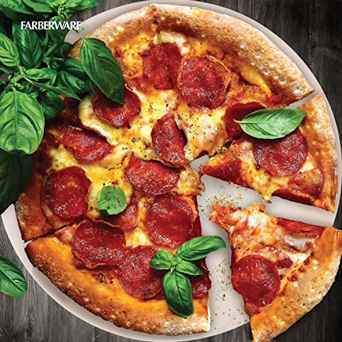 Pierre à pizza ronde Farberware compacte de 25,4 cm résistante au feu