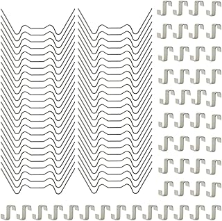 100 Pcs Greenhouse Glass Clip - Stainless Steel Greenhouse Window Clips Glass Pane Fixings Clips(50x W Glazing Clip and 50x Z Fixing Clip)