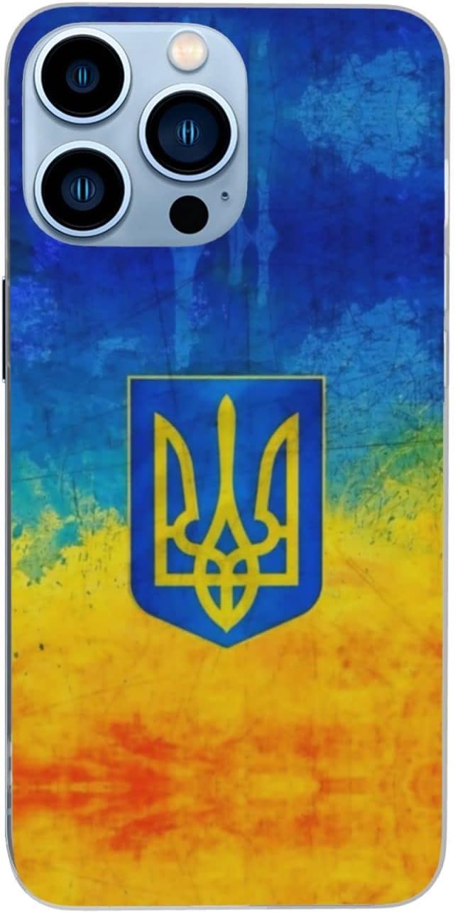 Cute Ukraine Compatible with iPhone 13 Pro Case, I Stand with Ukraine Pattern Protective Cover for Women Girls Men Boys with for iPhone 13 Pro Max 6.7 Inch
