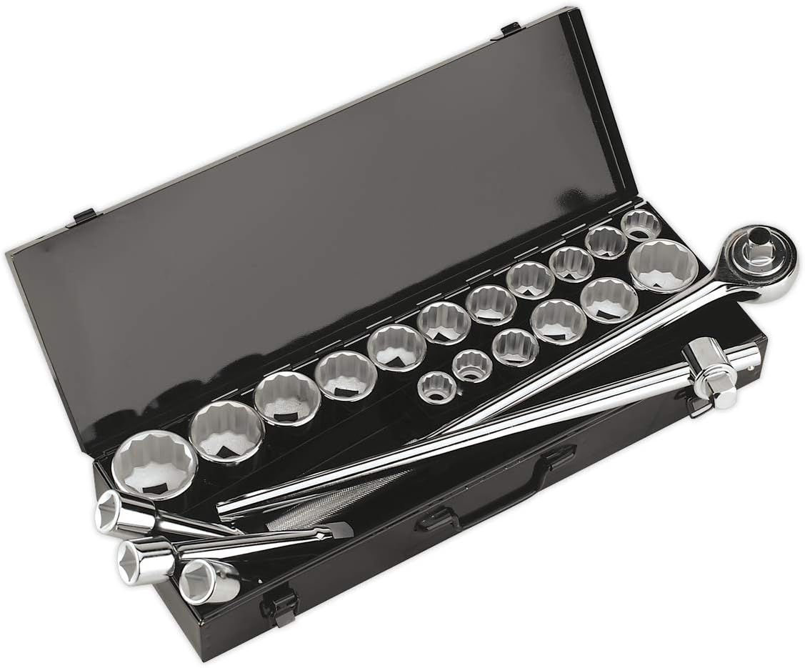 Sealey AK259/CRV Socket Set 22pc 3/4"Sq Drive 12pt WallDrive® - Metric/Imperial