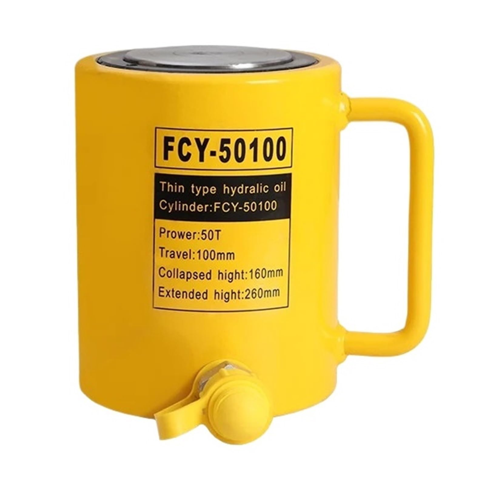 TSCFHGQI Long Type Hydraulic Cylinder FCY-50100 Hydraulic Jack with Output of 50T, Stroke of 100mm