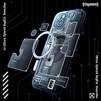 Vista 3 de Spigen - Funda Ultra Hybrid MagFit con impresión digital directa para iPhone 15/14/13, diseño Zero One, color negro, compatible con MagSafe