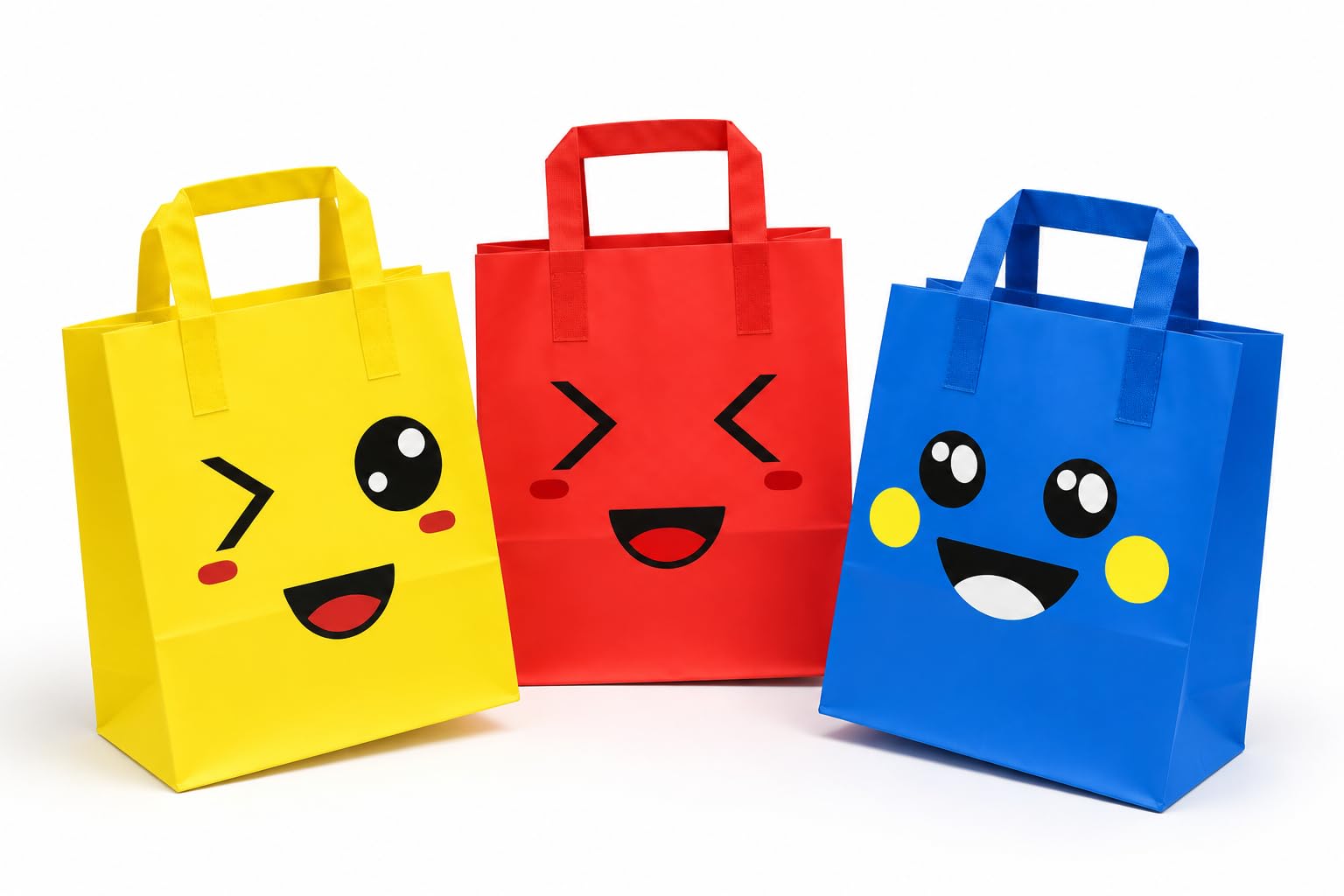 Lot de 250 sacs cadeaux multicolores avec anse - 22 x 10 x 28 cm - En