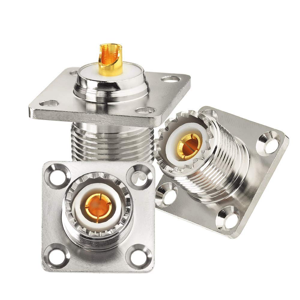 Amazon.com: wlaniot SO-239 Chassis Mount Connector - UHF Female 4