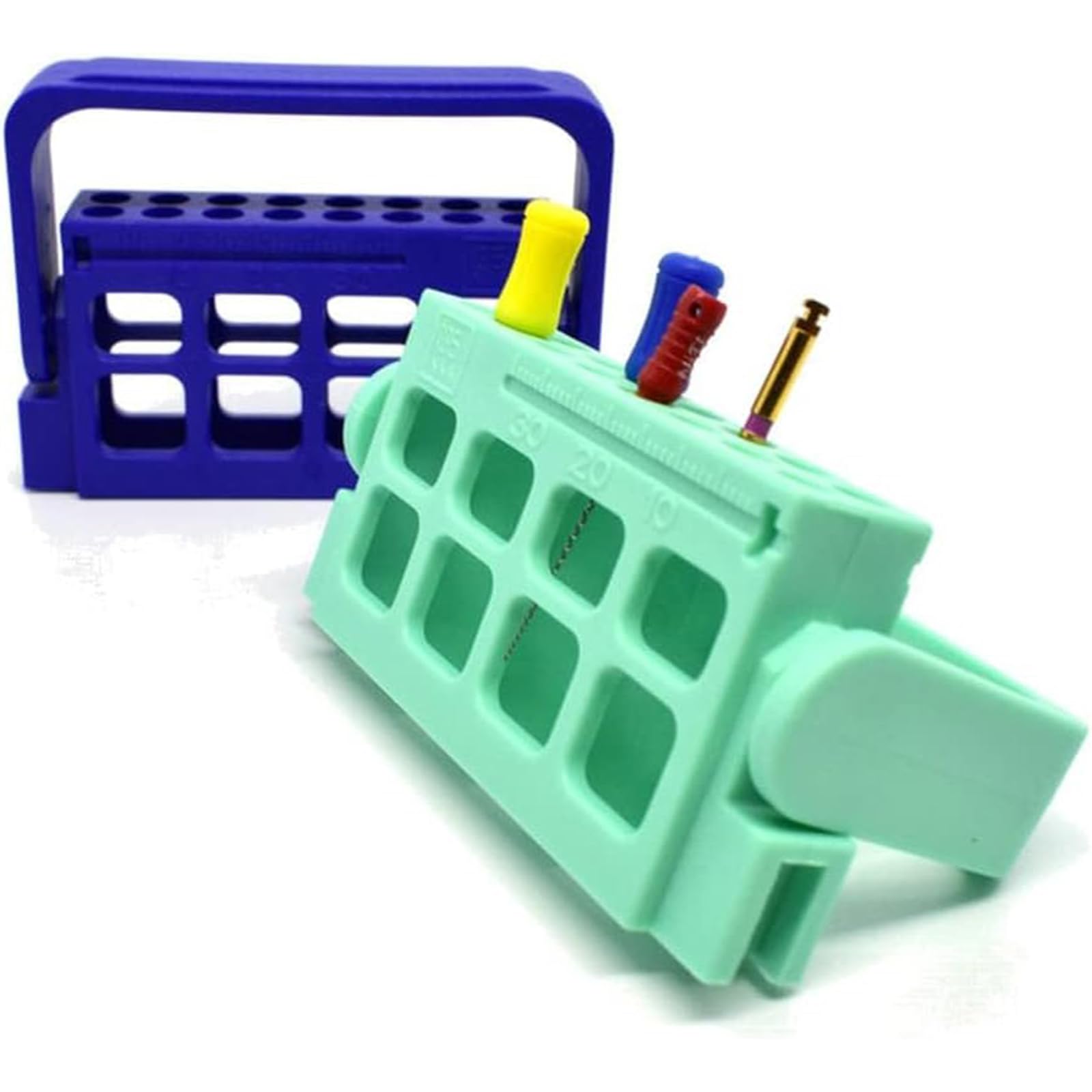 5PCS 8 Löcher /16 Löcher Autoklavierbarer Endo-Feilen-Halter Spender Endodontie Bohrer-Ständer(Color:16 Holes)