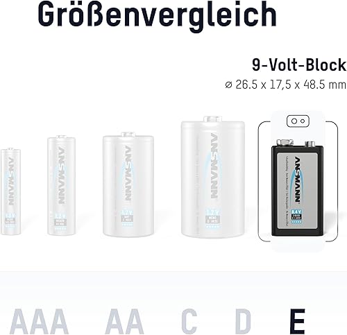 Miniatura 2 de Ansmann Baterías recargables de 9V 300 mah