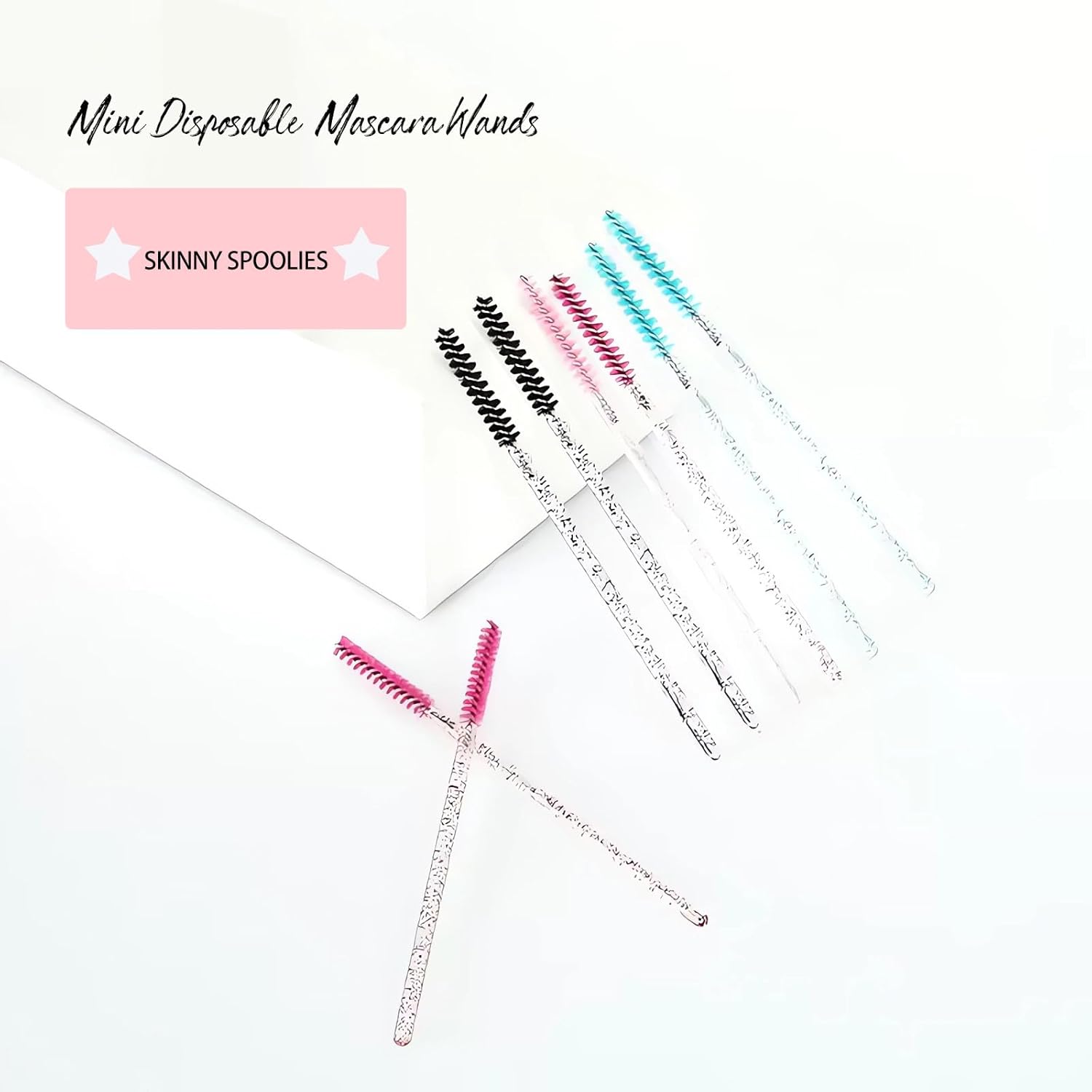 Skinny Mascara Wands Mini Eyelash Brushes Disposable Lash Spoolies Micro