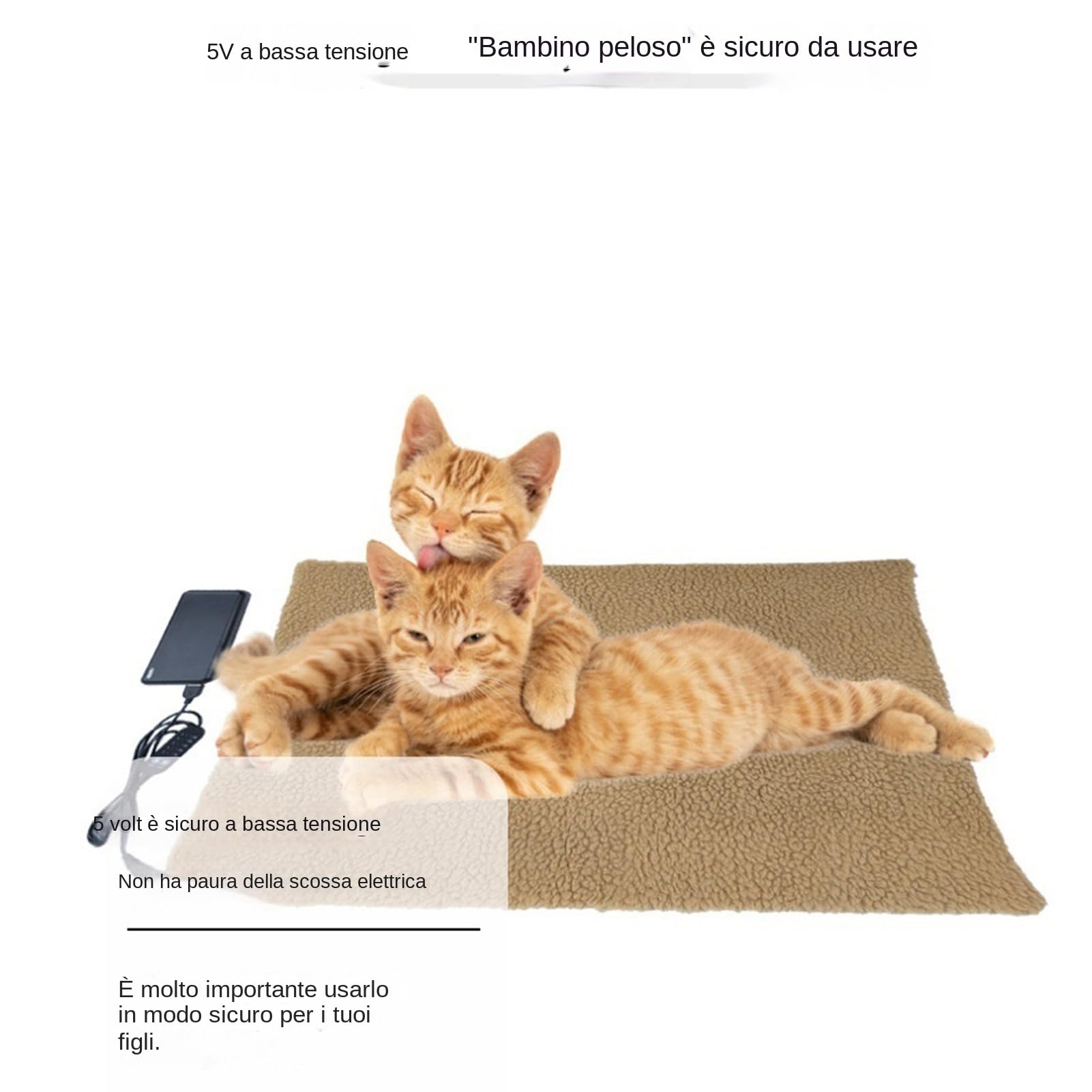 Tapis chauffant pour chien - Couverture électrique pour chat USB | contrôle de la température à cinq niveaux | thermique pour animaux de compagnie pour cage de chien d'intérieur Appartement Pa