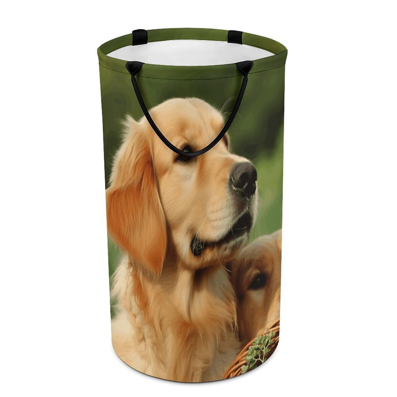 Grand panier à linge chien Golden Retriever pliable et imperméable pour trier le linge