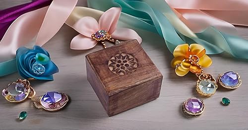 Miniatura 4 de Grandes ideas de regalo de cumpleaños, caja de joyería decorativa de madera hecha a mano, organizador de joyas, caja de recuerdos, cofre del tesoro