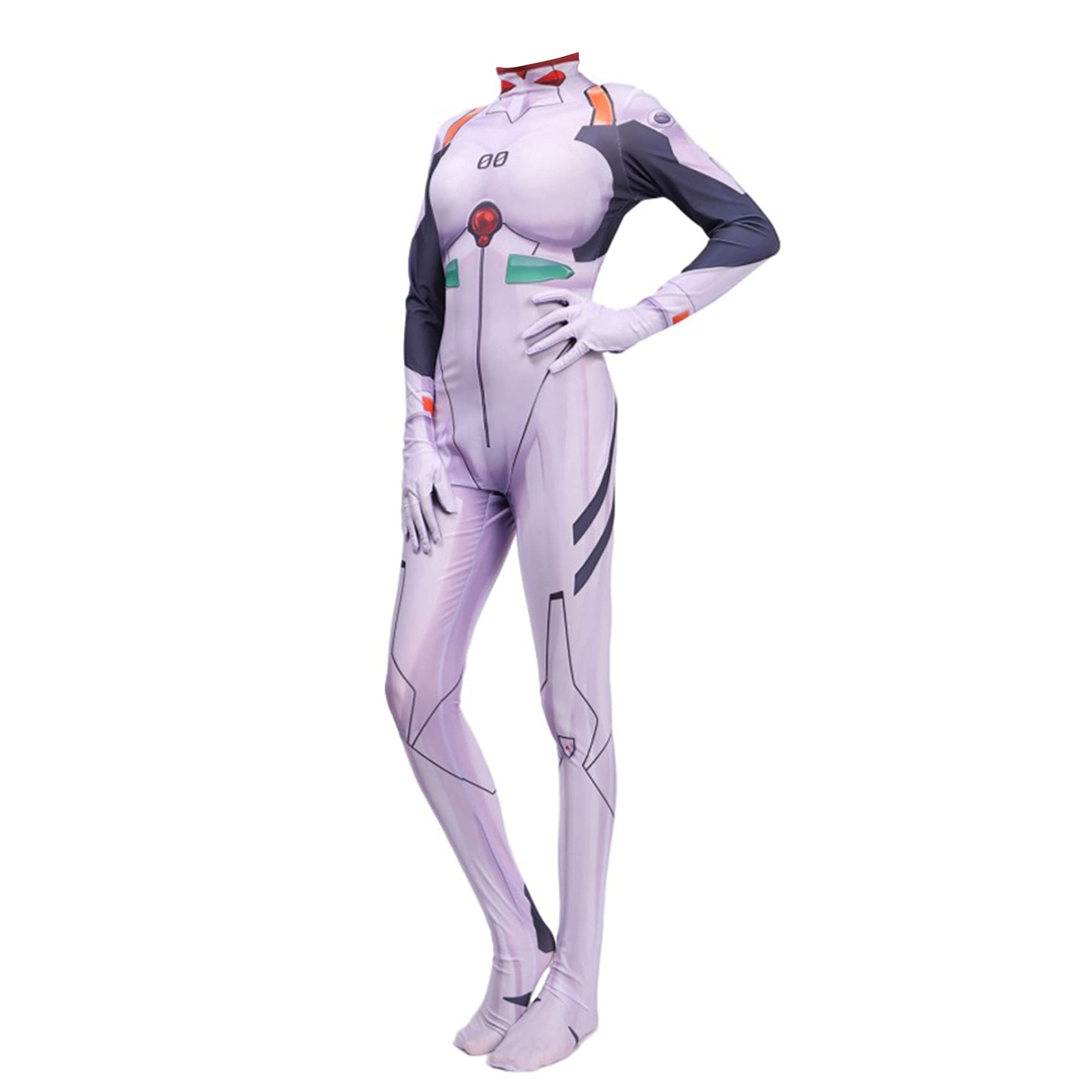 Xinchangda Asuka Langley Soryu Cosplay Costume Ayanami Rei Bodysuit Jumpsuit Hair Accessory/Hat/Wig Full Set Halloween Carnival Fency Dress Outfit