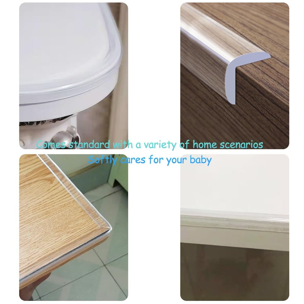 Bande De Protection De Bord Bébé 5m, Transparentes Bande De Bord pour Coins De Table, Garniture De Bord Flexible Autocollante(Width 20mm)