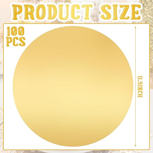 Miniatura 2 de Tioncy Manteles individuales redondos de papel, desechables, para comedor, boda, decoración de mesa del hogar, banquetes de Año Nuevo, fiestas,