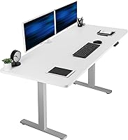 Vista 83 de VIVO DESK-KIT-1B7N-36 - Escritorio eléctrico de pie rústico de 71 x 36 pulgadas, ajuste de altura de memoria, serie 1B, marco negro con parte