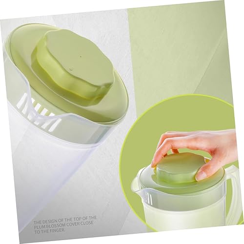 Miniatura 5 de DOITOOL 2 jarras de agua de plástico con tapa y boquilla, jarra de agua grande de 2 litros con asa para jugo casero, té helado, bebidas calientes o