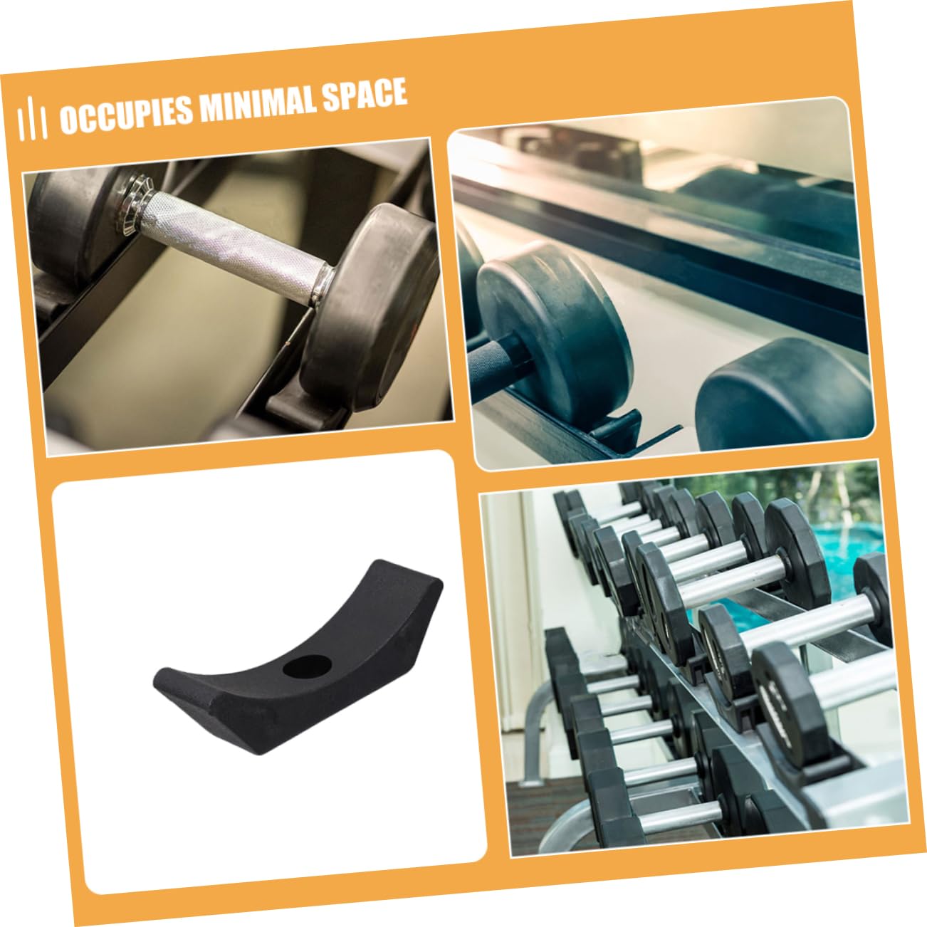 Toddmomy Supporto Porta Manubri Da 8 Pezzi Robusto Supporto Da Pavimento Per Manubri Organizer Per Attrezzi Da Fitness Salvaspazio Per Palestre Domestiche