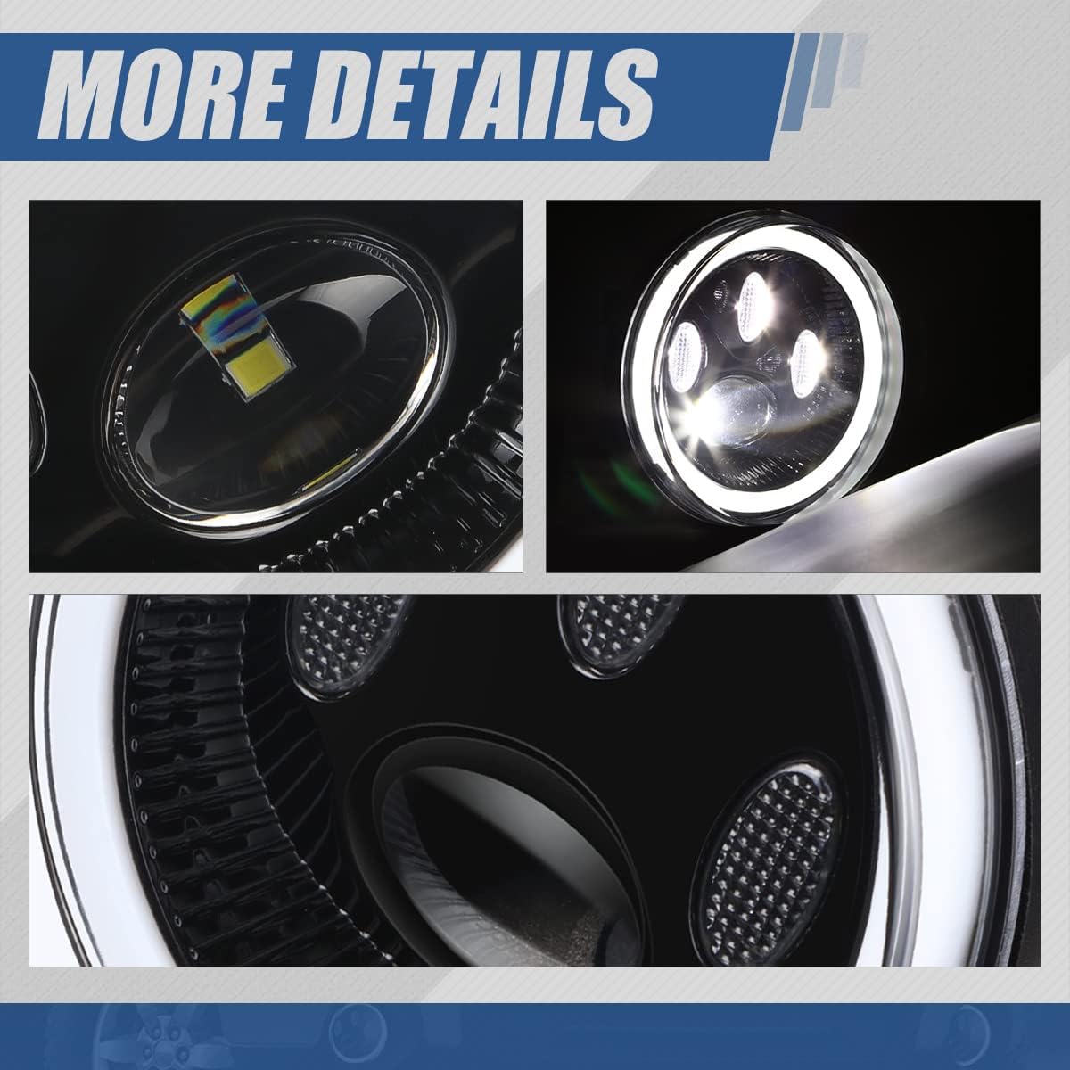 Auto Dynasty Full LED Projector Fog lights Compatible with 07-14 GMC Sierra 1500 2500 3500, Paw Print Front Bumper Driving Fog Light Lamps with Switch & Wiring Harness, Black Housing