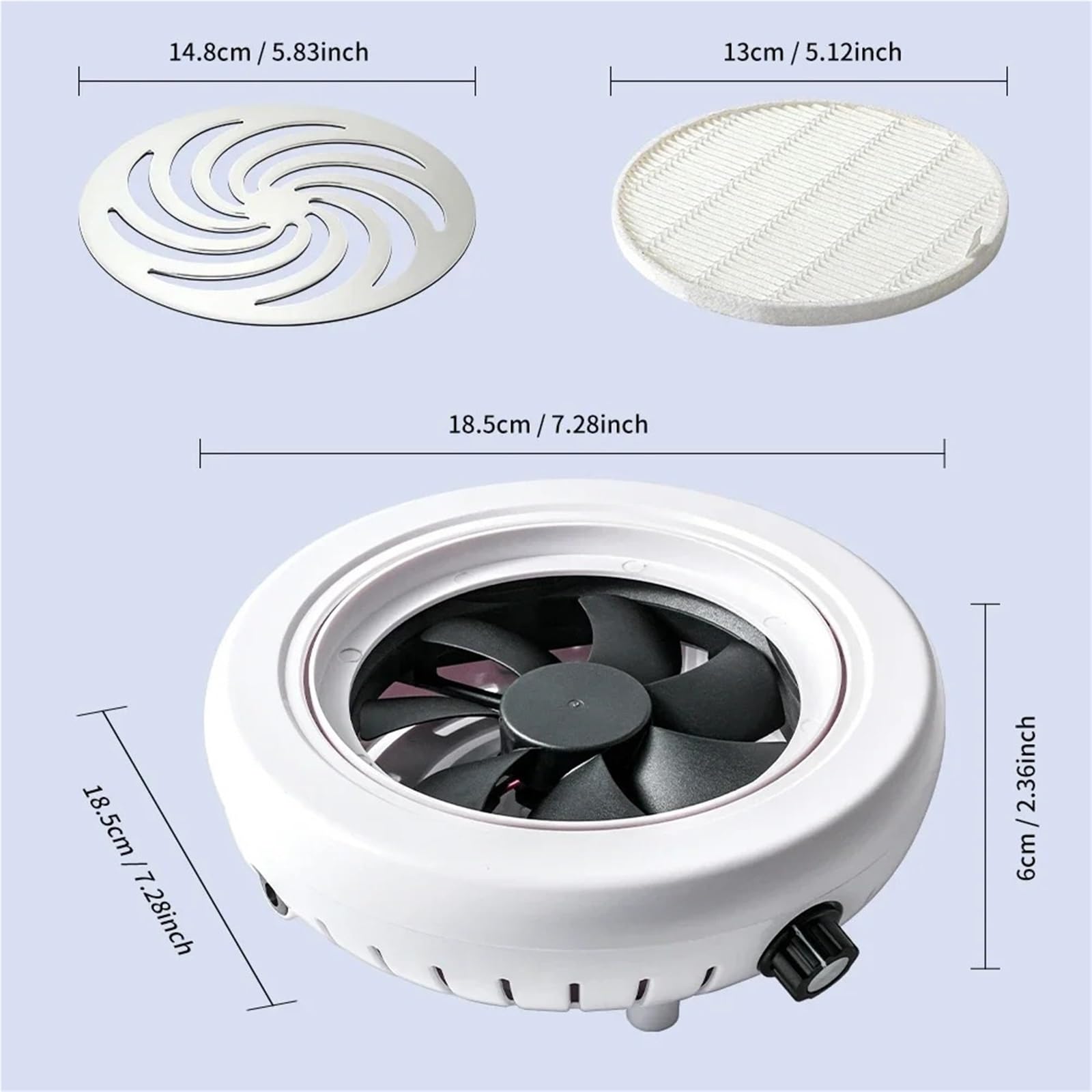 MRKU Ponceuse à Ongles avec collecteur de poussière, Filtre Lavable, Aspiration silencieuse, 45 000 TR/Min, Ultra-Puissant, pour manucure Artistique.