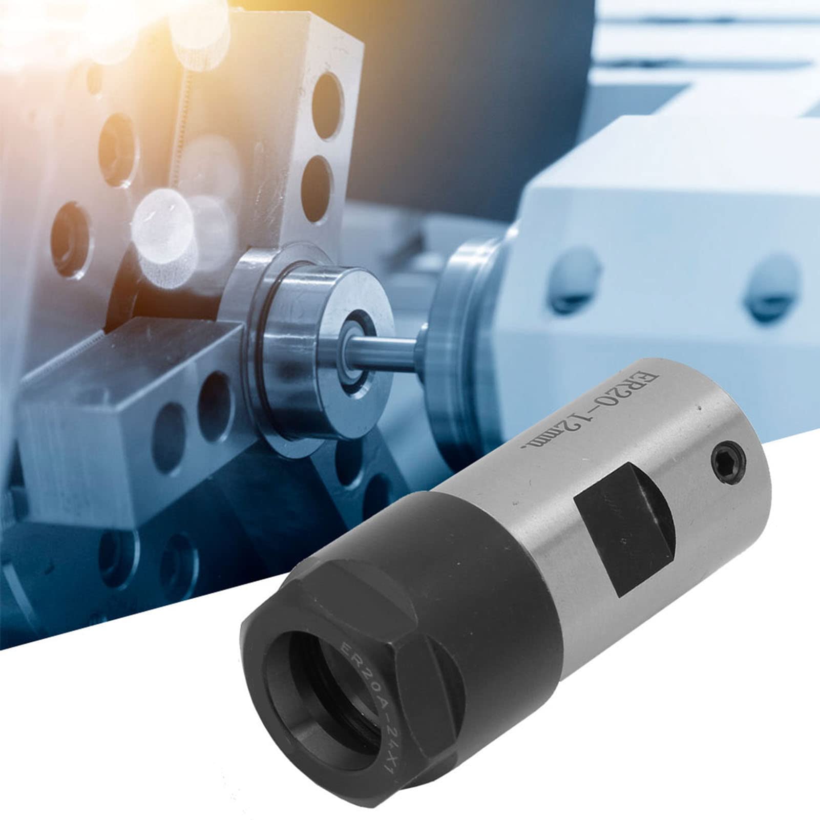 Spannzangenblock C25-ER20-45L Rundspannzangenhalter 6mm / 8mm / 10mm / 12mm / 16mm für CNC-Drehspindelmotor-Klemmstange(12mm)