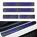 Produktbild Schweller Schutz Aufkleber Einstiegsleisten Abnutzungs Pedal Schützen schwelle Abdeckung+Blau reflektierendes Band mit hoher Intensität für 2010-2018 Mazd 3 Sedan & Hatchback 4 Stück