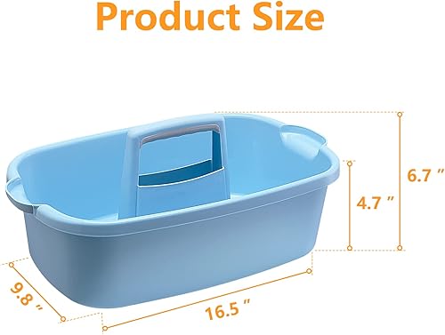 Miniatura 2 de Paquete de 2 organizadores de limpieza de plástico multiusos con asa, organizador de ducha, cesta de almacenamiento, bolsas portátiles para