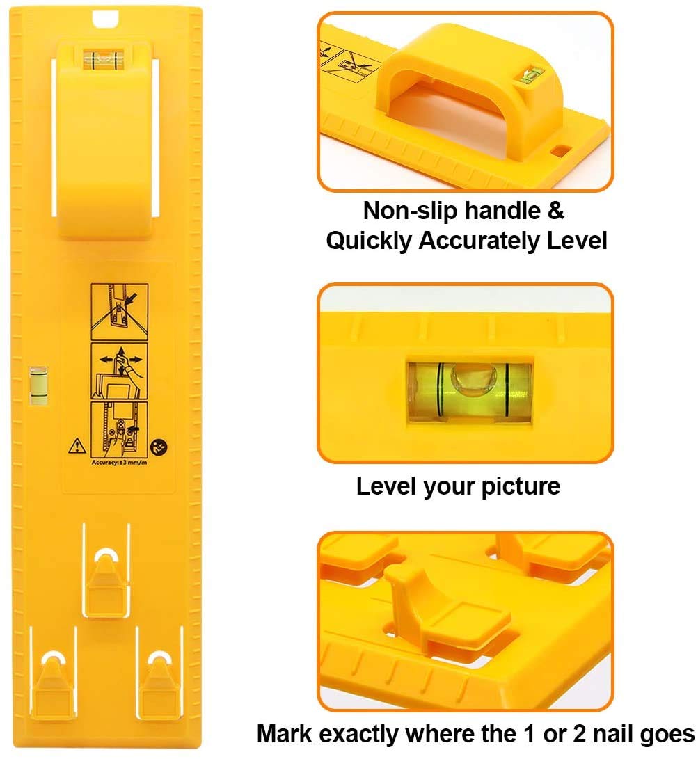 AMERTEER Picture Hanging Tool, Portable Picture Frame Hanger Tool with