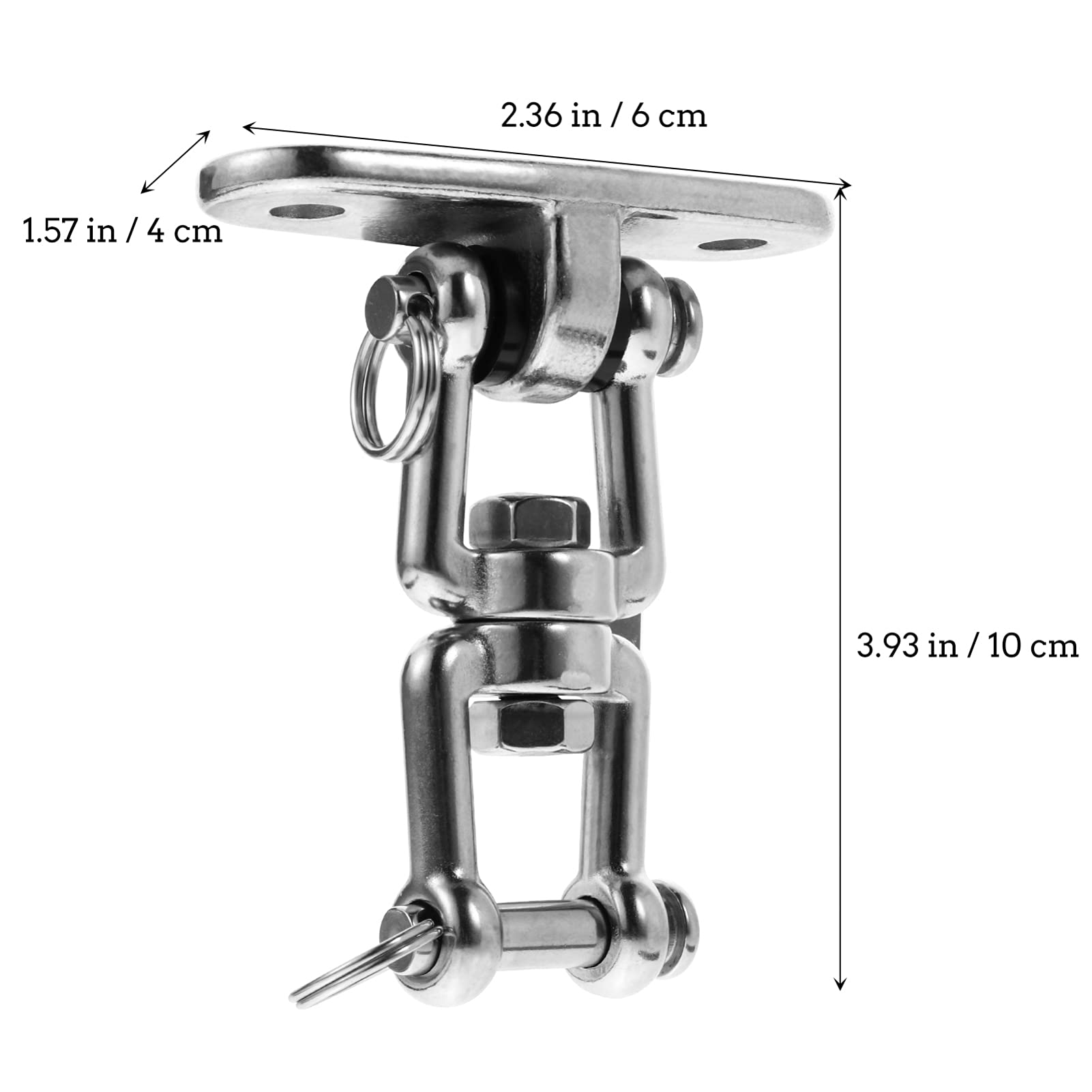 DOITOOL 1 Set Swing Buckle Hanger Swing Suspension Ceiling Hammock Hanging kit Wing Chair Yoga Swing Hooks Outdoor Hammock Chair Hammock Buckle Stainless Steel to Rotate The Swing Hangers