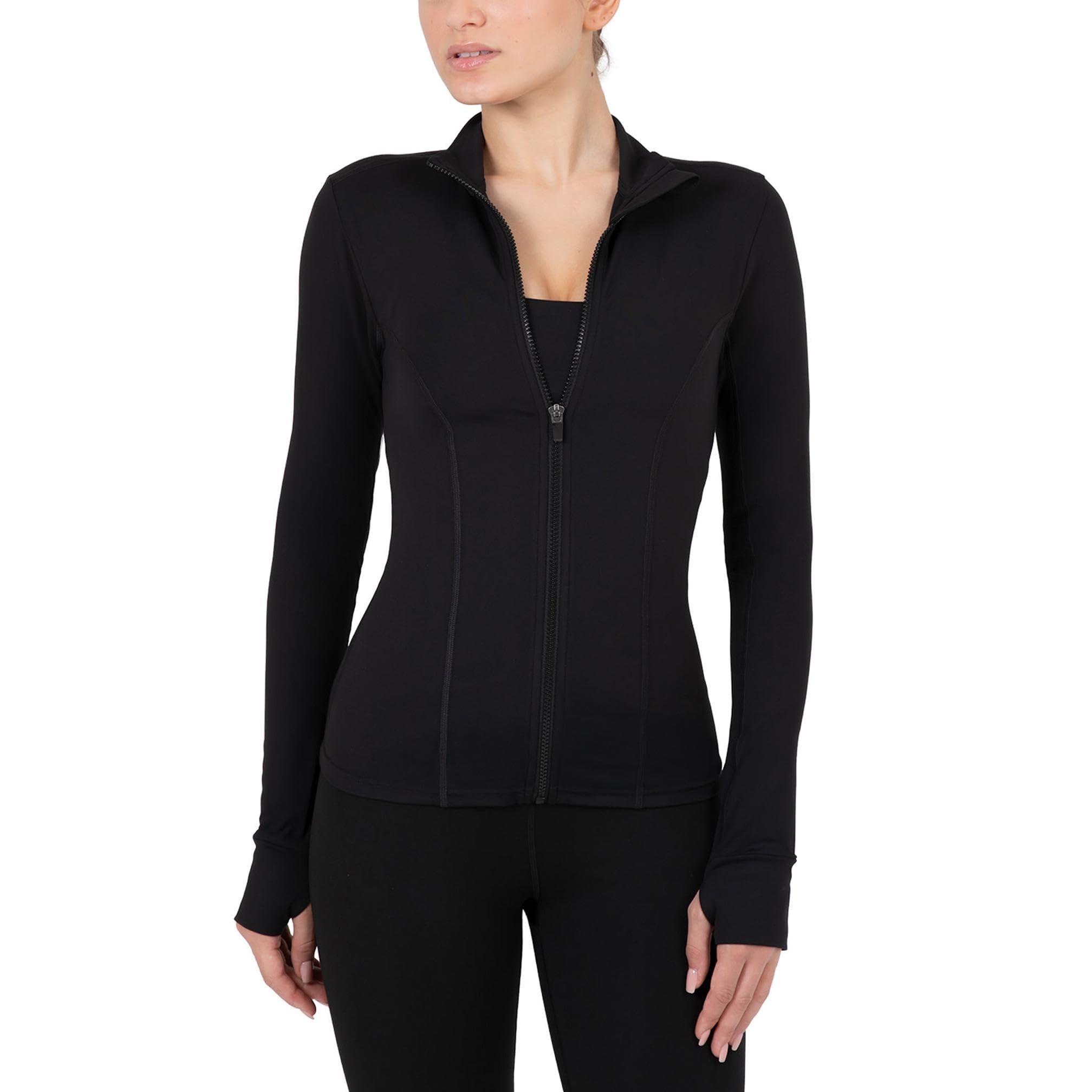 YITTY Active Womens Ultraluxe Full Zip Jacket Athleisure 4-Way-Stretch Thumbholes