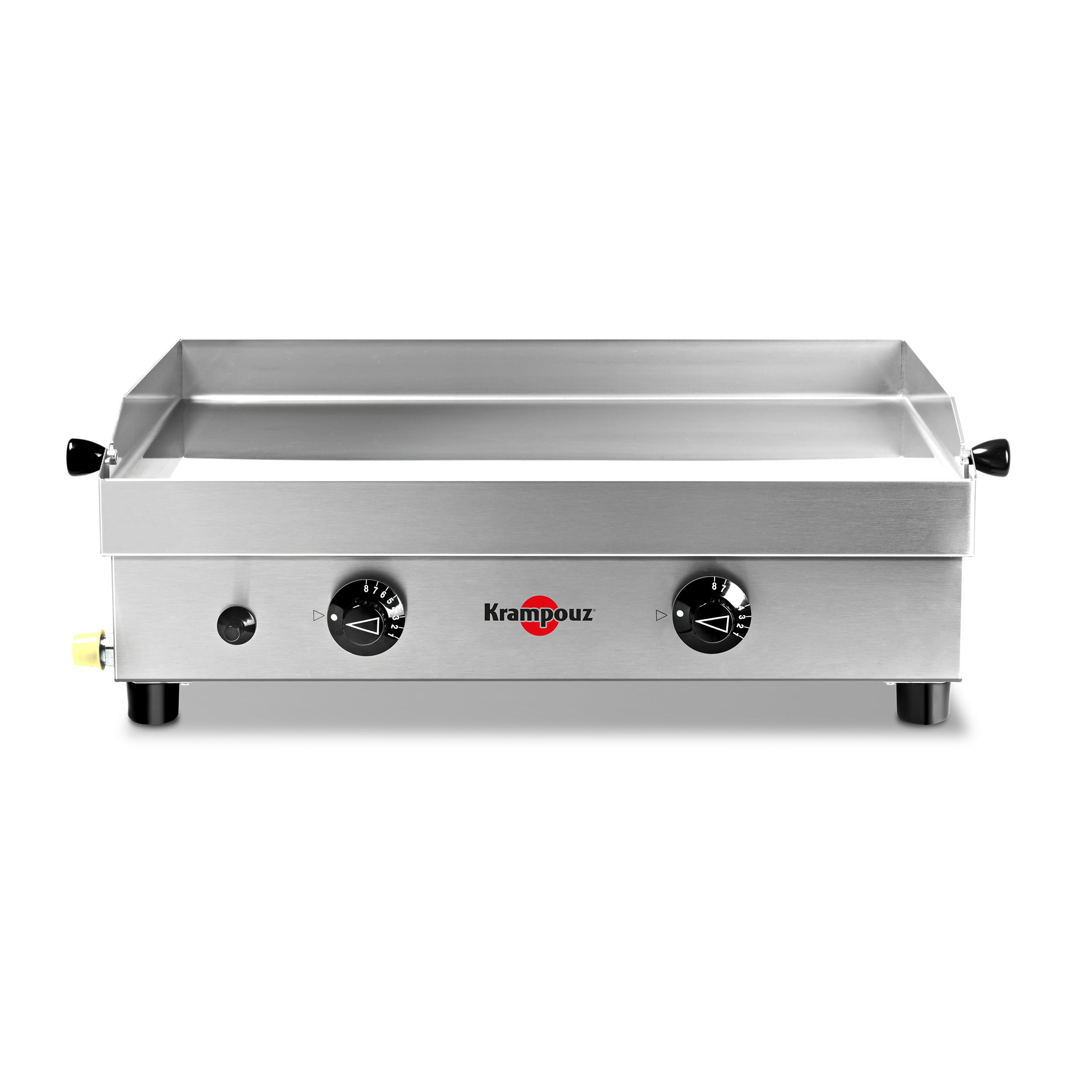 KRAMPOUZ Plancha Gaz SAMBA - Plaque de Cuisson en Inox 54 x 33 cm - 3000 Watts - 2 Zones de Cuisson - 2 Brûleurs en Acier Inoxydable - Nettoyage Facile - Fabriquée en France - Réf PFSB2MA-​KR