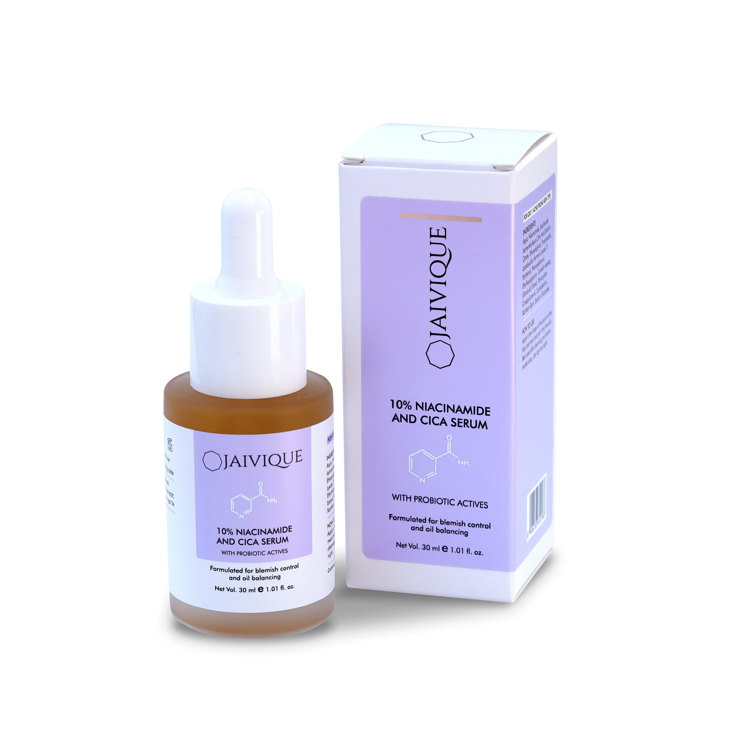 10% Niacinamide & Cica Serum with Probiotic Actives | Blemish Control & Oil Balancing