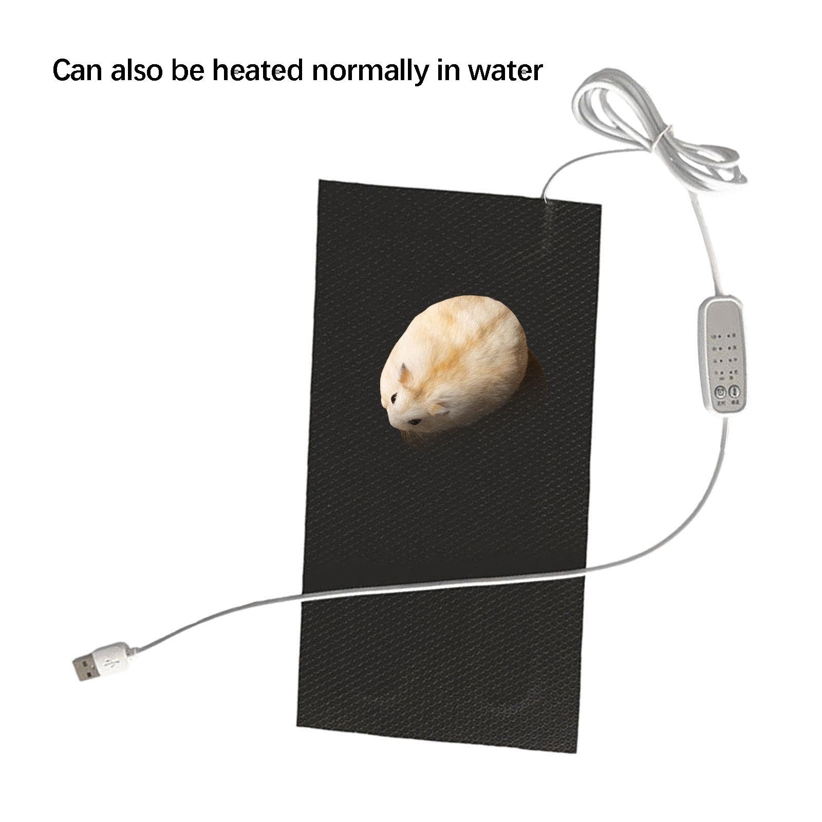 MagiDeal Tappetino riscaldante per rettili, USB a 4 velocità, temperatura regolabile, cuscino riscaldante per terrario, tappetino per, 30x35 Cm