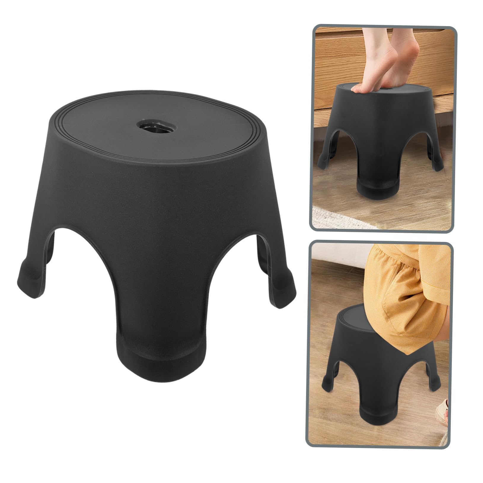 Ciieeo 2piezas Antideslizante para Baño y Entrenamiento De Inodoro Escalón De Compacto Cambiar Zapatos y Uso Hogar