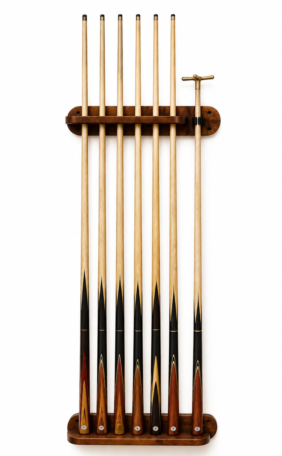 Billiard/snooker/Pool Wooden Cue Stand/ Cue Rack to hold 6 cues and 1 Rest-image-35