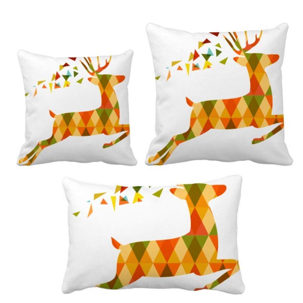 Coussin de Noël élan et treillis coloré, le cadeau parfait pour les fêtes