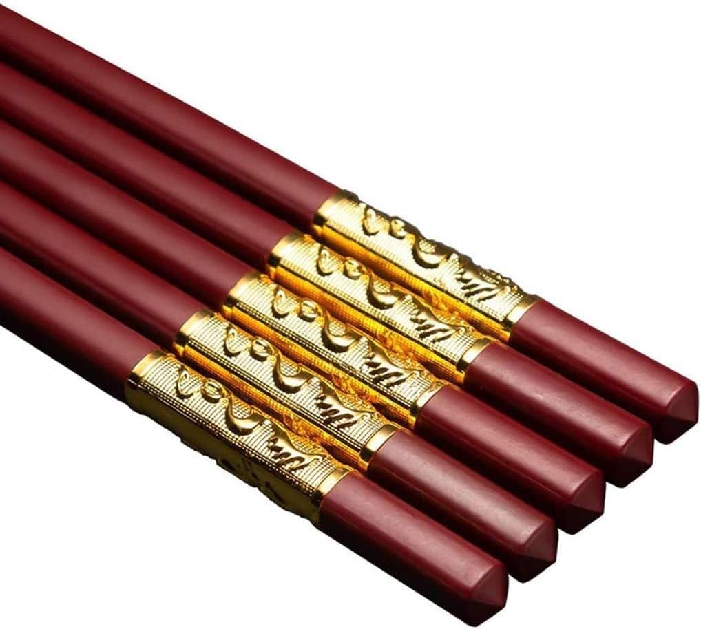 baguette japonaise cooking chopsticks Baguettes, 10 paires de baguettes de style coréen chinois de style japonais, baguettes en fibre de verre rouge réutilisables