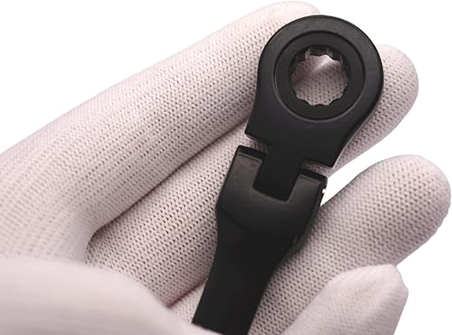 Miniatura 4 de GTRotors Llavero de llave de trinquete de 0.394 in (negro con mini cinta métrica gratis)