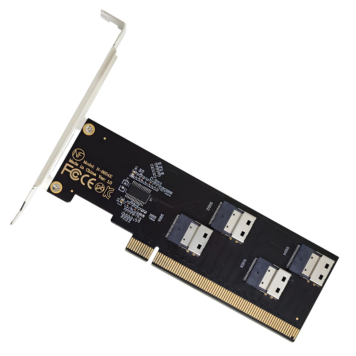 CY Card Four Slimline SFF-8654 4X 4 NVME to PCIE Express 3.0 4.0 Raid Card VROC Raid0 Hyper Adapter