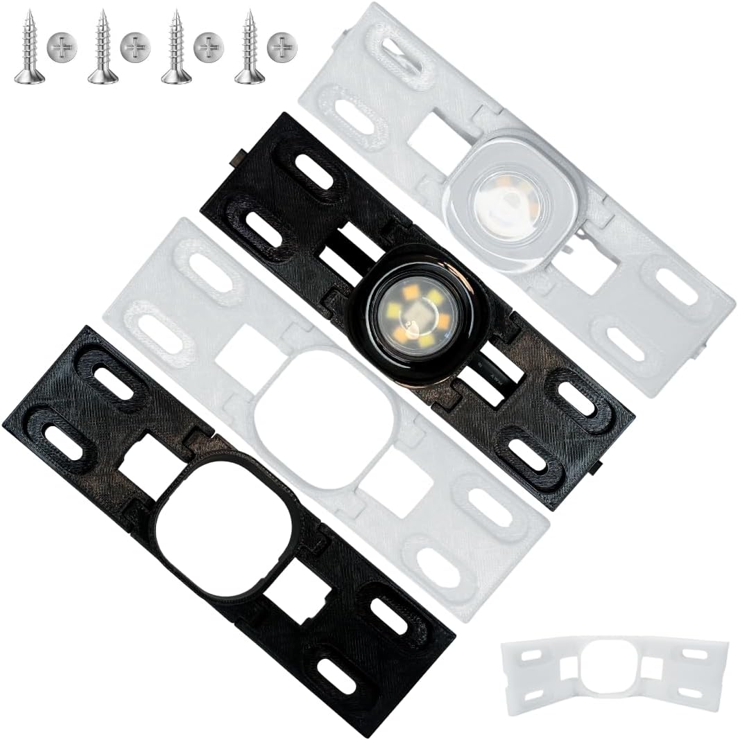 Gable Mounts for Govee Pro Permanent Outdoor Lights (2-Pack / 4-Pack) – PETG Screw-in Peak & Roof Brackets with Stainless Steel Screws for H706A H706B RGBIC Lights (10, White)