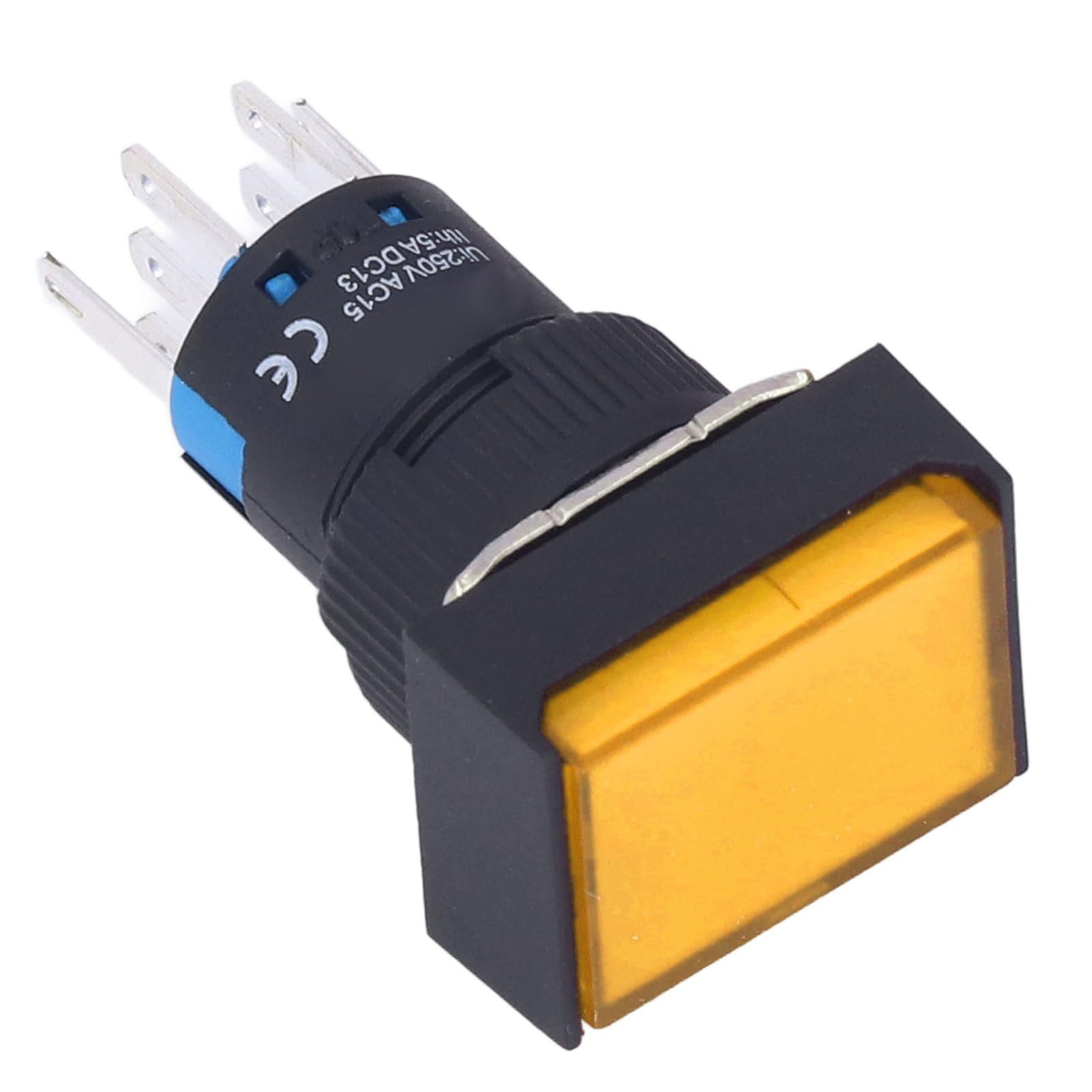 Domary Interruttore a Pulsante Microquadrato 16 Mm 12 V ABS Autobloccante