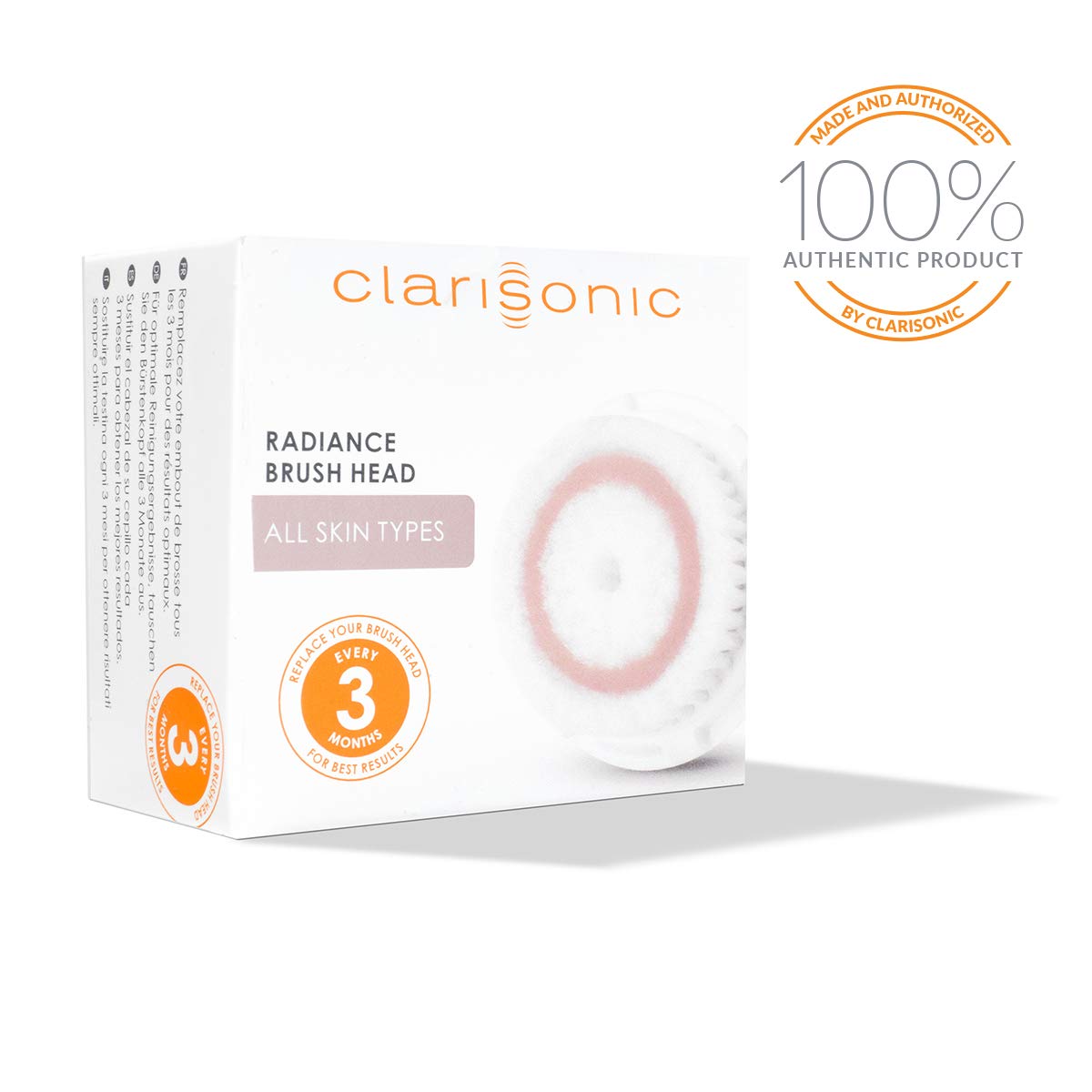 Clarisonic Radiance Facial Cleansing Brush Head Replacement | Skin Brightening Face Brush For Dull Skin | Suitable for Sensitive Skin : Everything Else