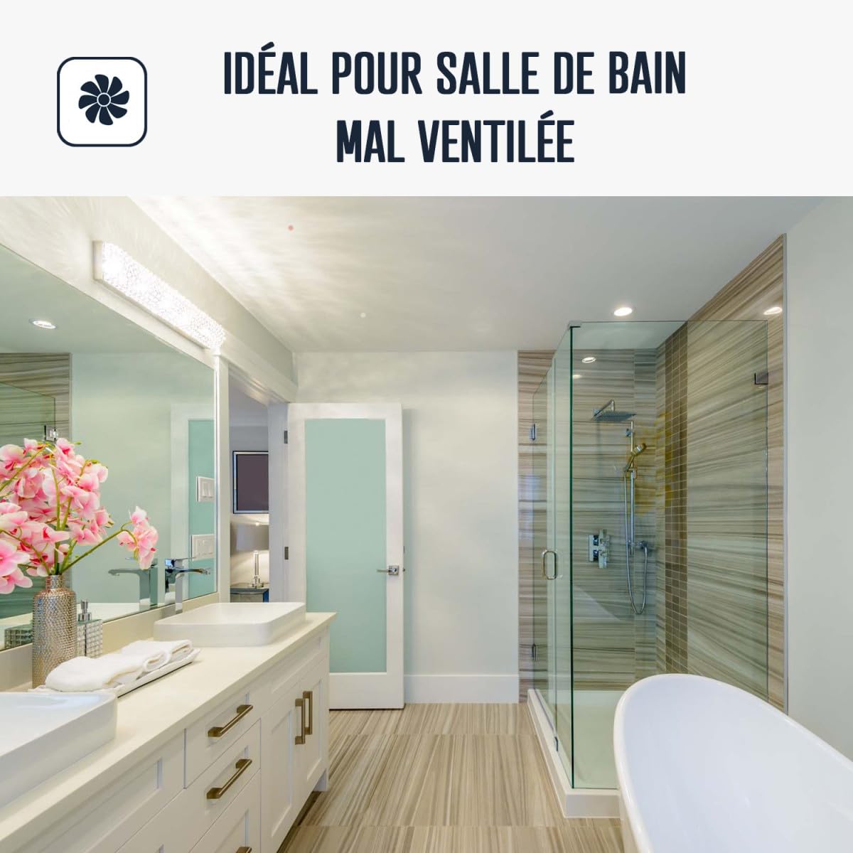 ARCANE INDUSTRIES Peinture salle de bain, mur et plafond | Peinture anti condensation et humidité | 29 couleurs disponibles - 2.5 L Blanc
