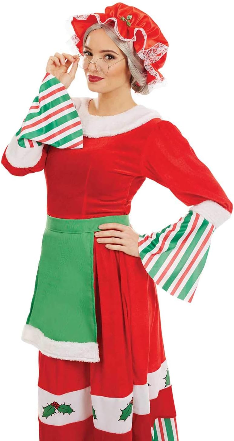 fun shack Mrs Claus Costume Adult Women, Mrs Claus Costumes For Women, Womens Christmas Costume - Image 2