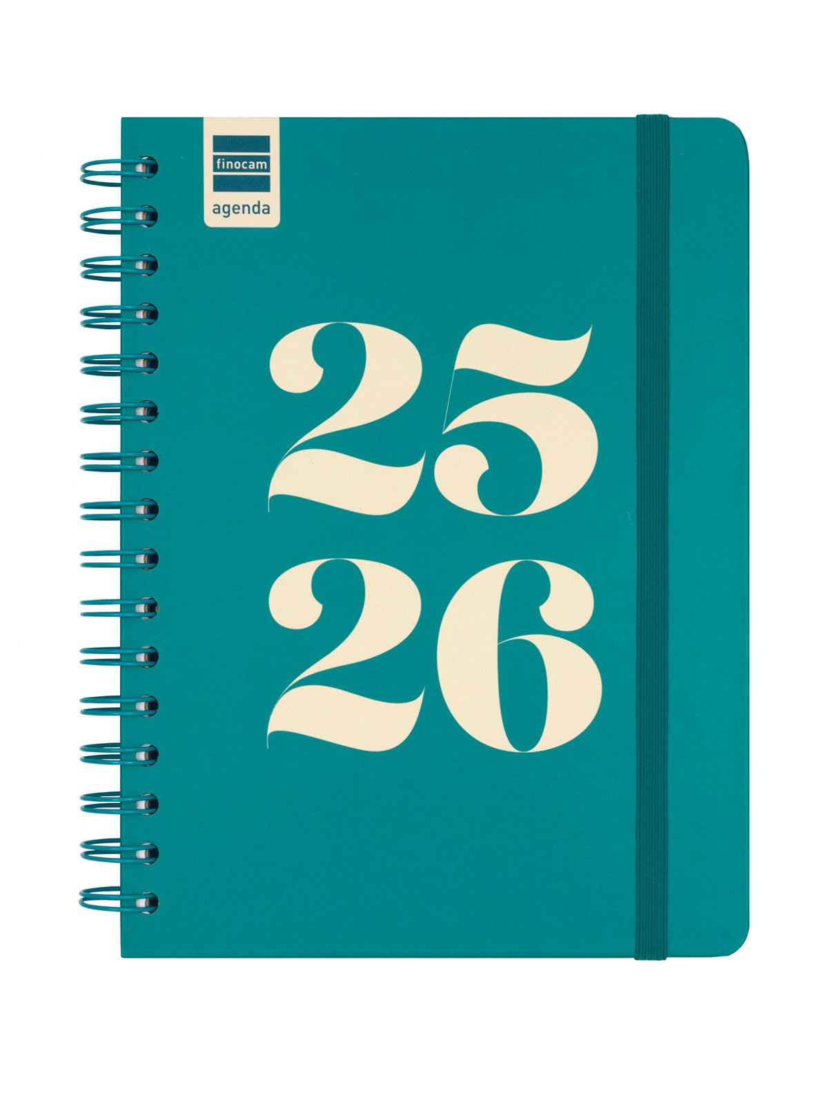 Finocam - Agenda Cosmo Course 2025 2026 Week Horizontal View September 2025- August 2026 (12 months) Aqua Spanish
