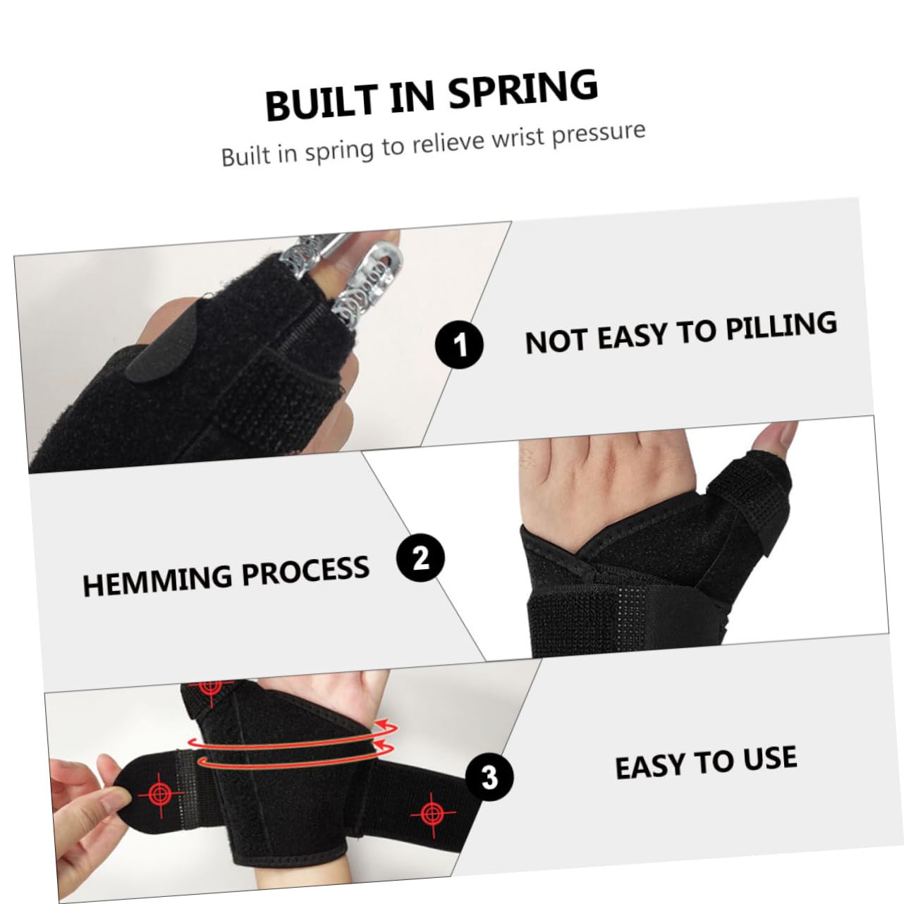 COLLBATH Carpal Tunnel Wrist Support Wrist and Thumb Brace for Lightweight Thumb Support Brace Ergonomic Design