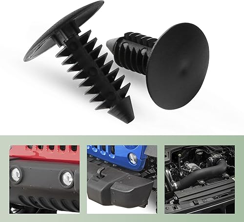 Miniatura 5 de 100 remaches de plástico de 0.252 in, remaches de parachoques, remaches de guardabarros, clips de empuje para vehículos, clips de retención de