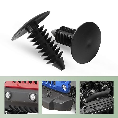 Miniatura 5 de 100 remaches de plástico de 0.252 in, remaches de parachoques, remaches de guardabarros, clips de empuje para vehículos, clips de retención de