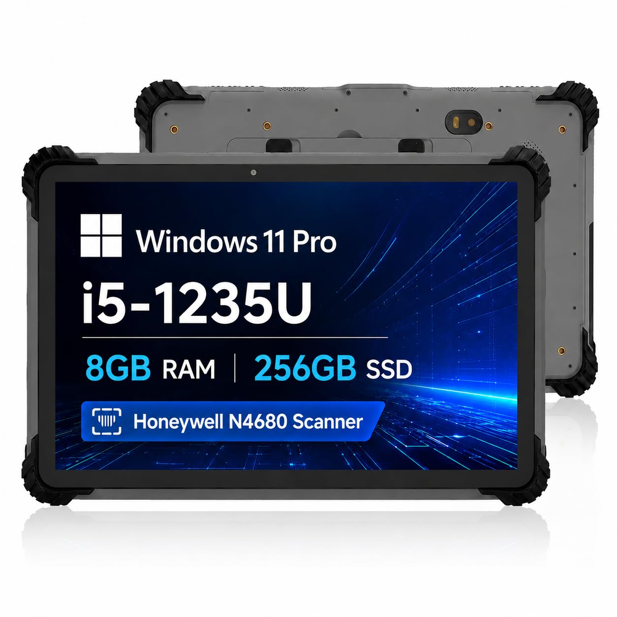 ST13-U Wytrzymały tablet, 13,3-calowy tablet Windows 11 Pro, Intel I5-1235U, 8 GB+256 GB, wodoodporność IP65, 4G LTE/GPS/BT5.2/WiFi 6, aparat 13 MP + 5 MP, bateria 8000 mAh (I5, 8+256, w/2D)